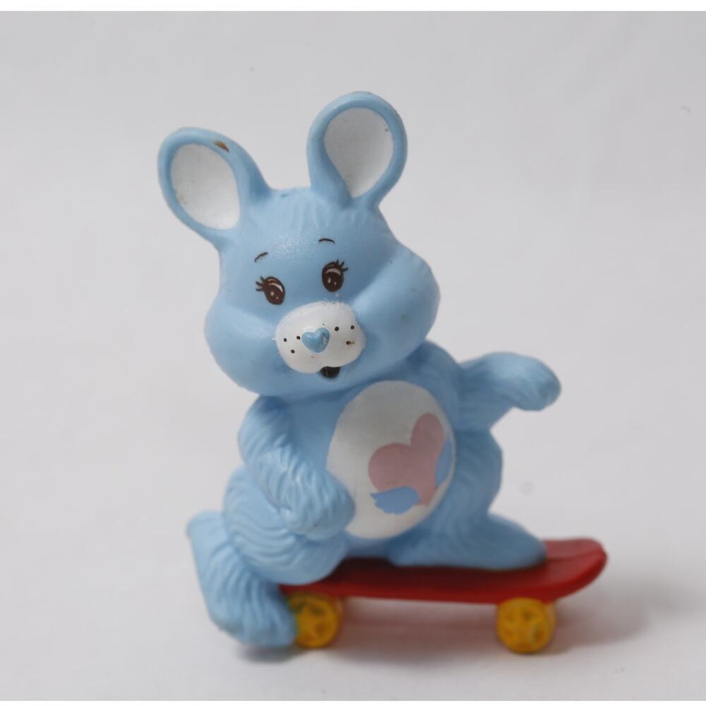 1980s Care Bears Cousins Swift Heart Rabbit Skateboard Figurine ~ 260817-WH 1003